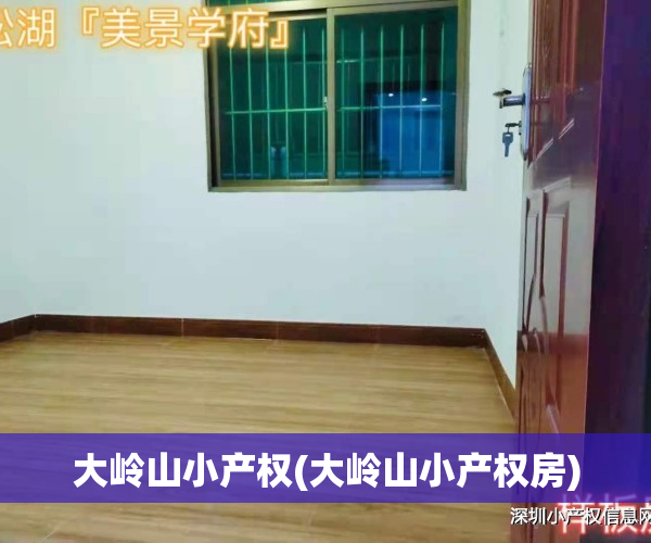 大岭山小产权(大岭山小产权房)