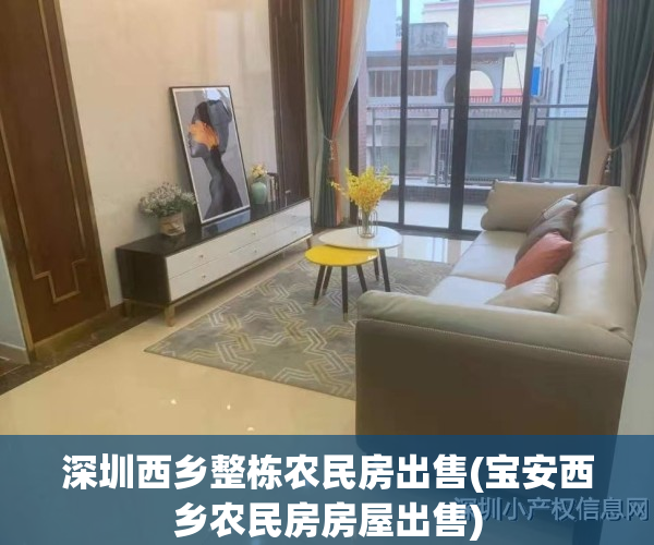 深圳西乡整栋农民房出售(宝安西乡农民房房屋出售)