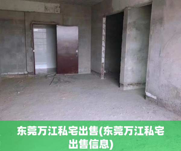东莞万江私宅出售(东莞万江私宅出售信息)