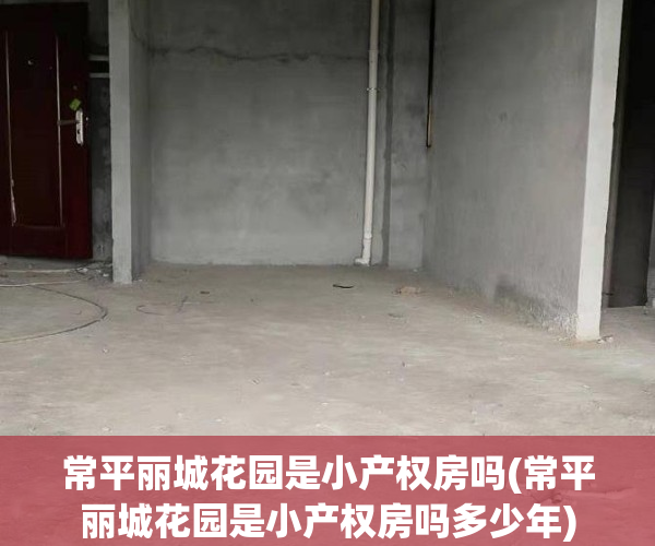 常平丽城花园是小产权房吗(常平丽城花园是小产权房吗多少年)