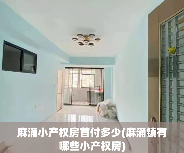 麻涌小产权房首付多少(麻涌镇有哪些小产权房)