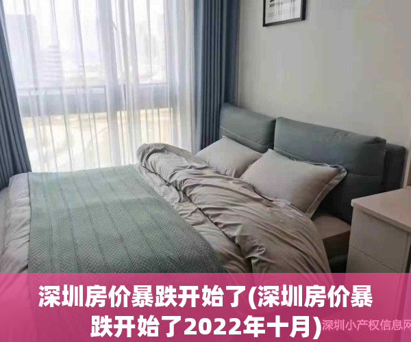 深圳房价暴跌开始了(深圳房价暴跌开始了2022年十月)
