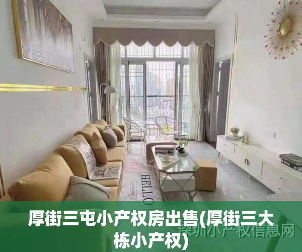 厚街三屯小产权房出售(厚街三大栋小产权)