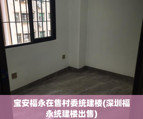 宝安福永在售村委统建楼(深圳福永统建楼出售)