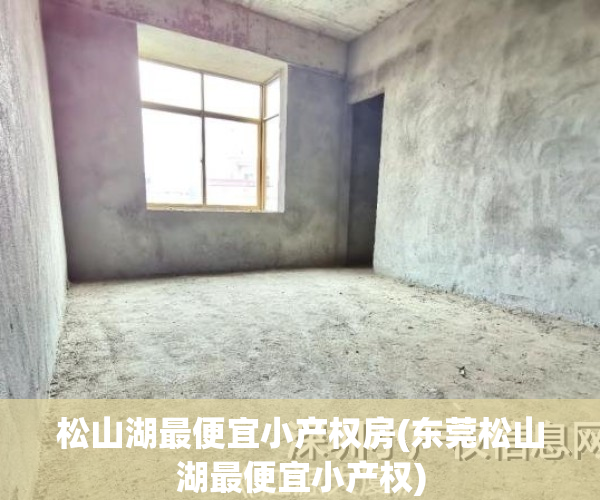 松山湖最便宜小产权房(东莞松山湖最便宜小产权)