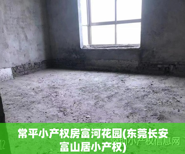 常平小产权房富河花园(东莞长安富山居小产权)
