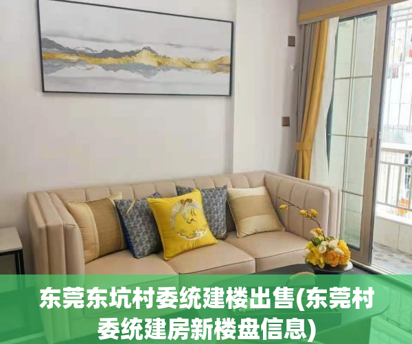 东莞东坑村委统建楼出售(东莞村委统建房新楼盘信息)
