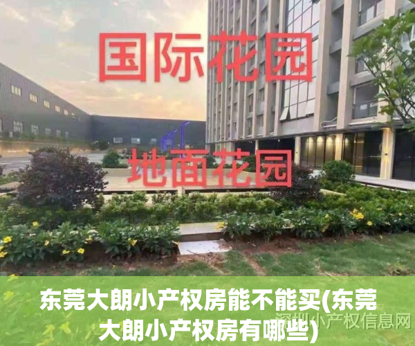 东莞大朗小产权房能不能买(东莞大朗小产权房有哪些)