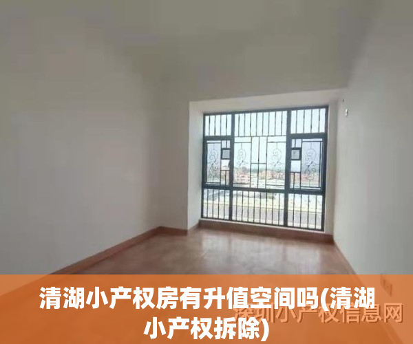 清湖小产权房有升值空间吗(清湖小产权拆除)