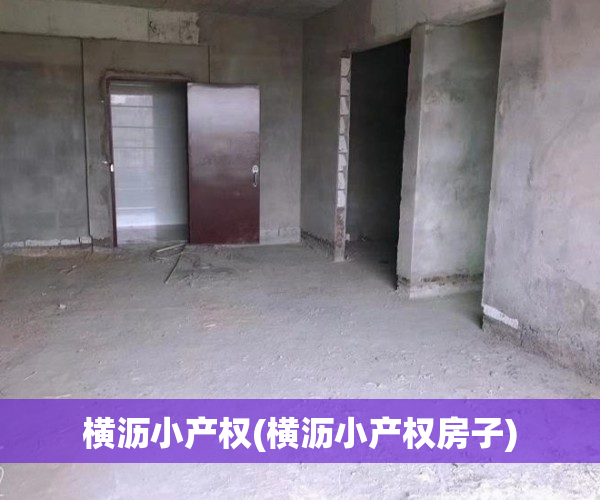 横沥小产权(横沥小产权房子)