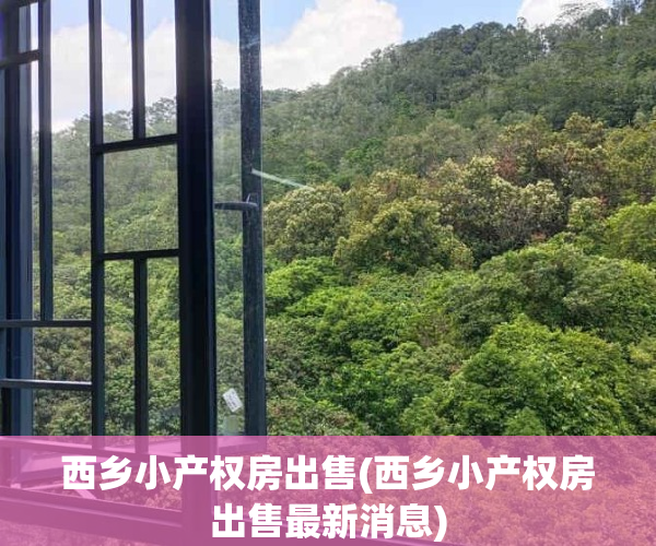 西乡小产权房出售(西乡小产权房出售最新消息)