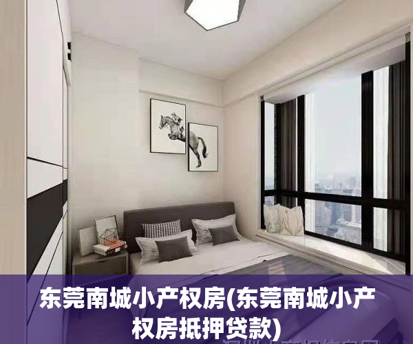 东莞南城小产权房(东莞南城小产权房抵押贷款)