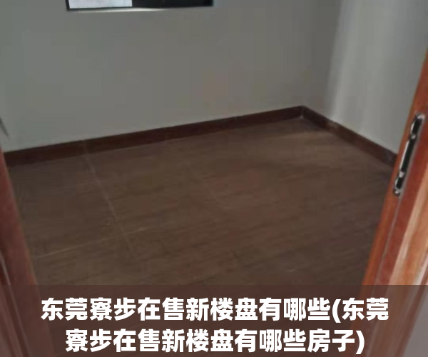 东莞寮步在售新楼盘有哪些(东莞寮步在售新楼盘有哪些房子)