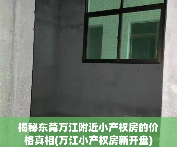 揭秘东莞万江附近小产权房的价格真相(万江小产权房新开盘)