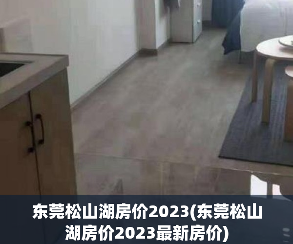东莞松山湖房价2023(东莞松山湖房价2023最新房价)