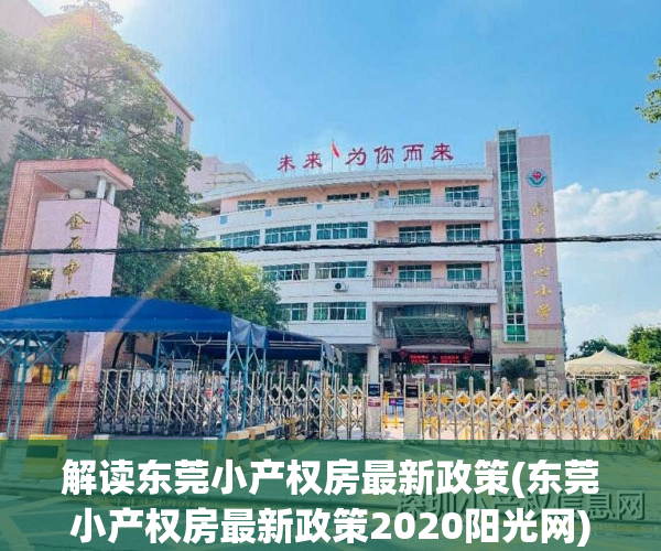 解读东莞小产权房最新政策(东莞小产权房最新政策2020阳光网)