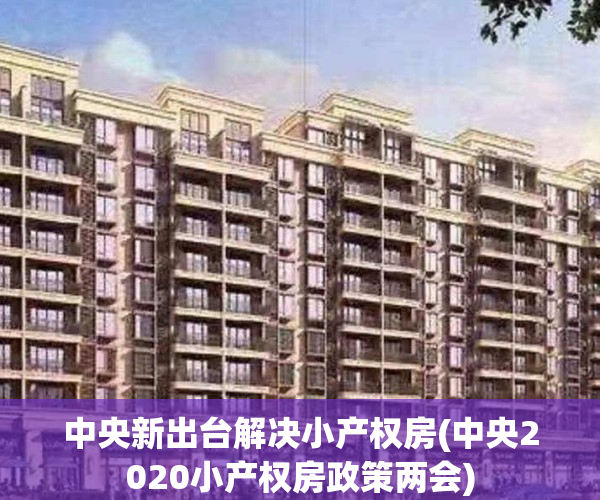 中央新出台解决小产权房(中央2020小产权房政策两会)