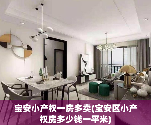 宝安小产权一房多卖(宝安区小产权房多少钱一平米)