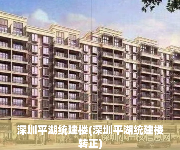 深圳平湖统建楼(深圳平湖统建楼转正)