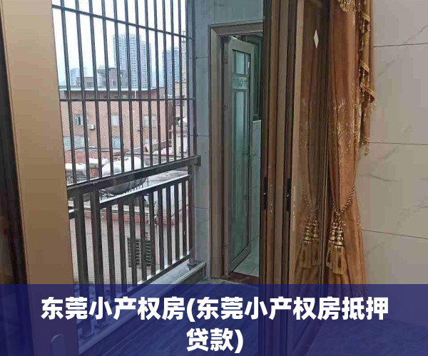 东莞小产权房(东莞小产权房抵押贷款)