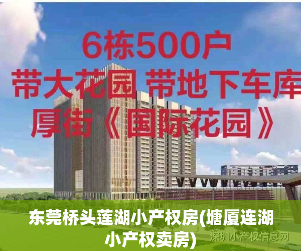 东莞桥头莲湖小产权房(塘厦连湖小产权卖房)