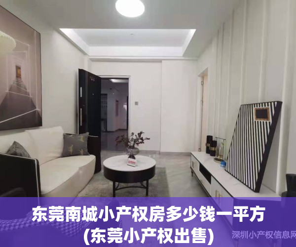 东莞南城小产权房多少钱一平方(东莞小产权出售)