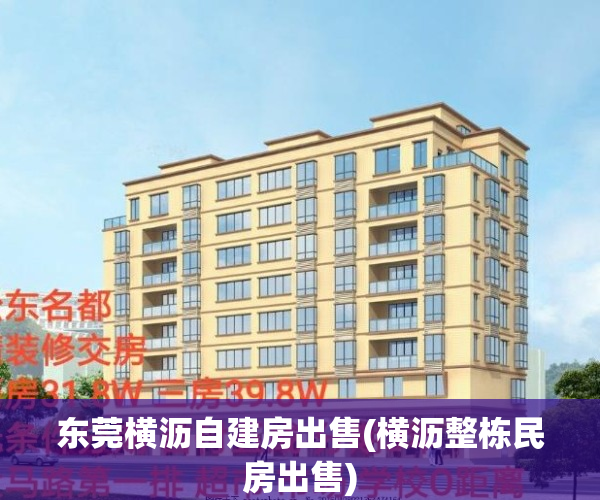 东莞横沥自建房出售(横沥整栋民房出售)