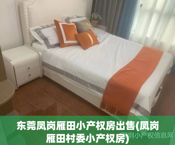 东莞凤岗雁田小产权房出售(凤岗雁田村委小产权房)
