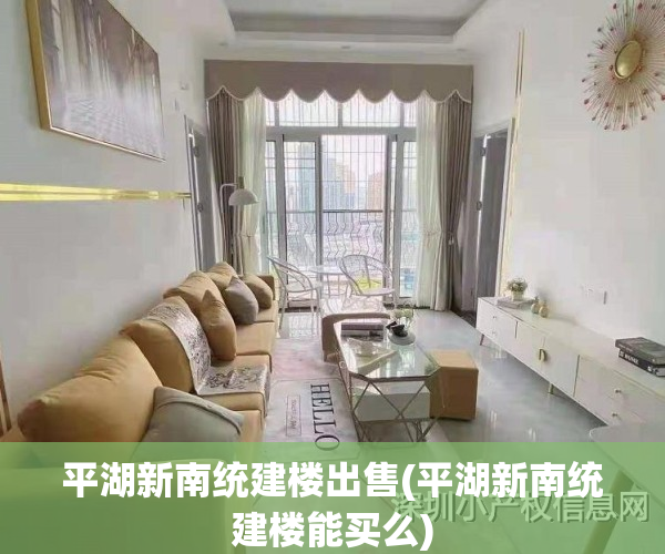 平湖新南统建楼出售(平湖新南统建楼能买么)