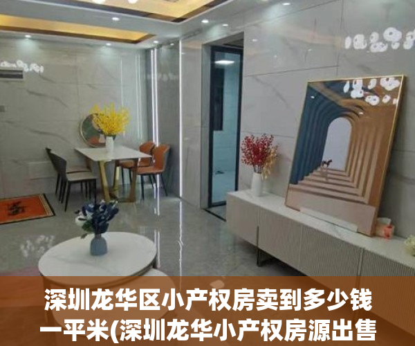 深圳龙华区小产权房卖到多少钱一平米(深圳龙华小产权房源出售2020)