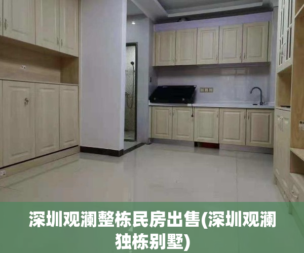深圳观澜整栋民房出售(深圳观澜独栋别墅)