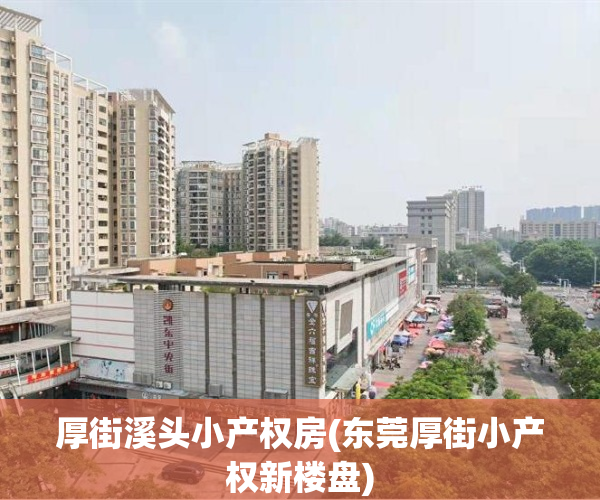 厚街溪头小产权房(东莞厚街小产权新楼盘)