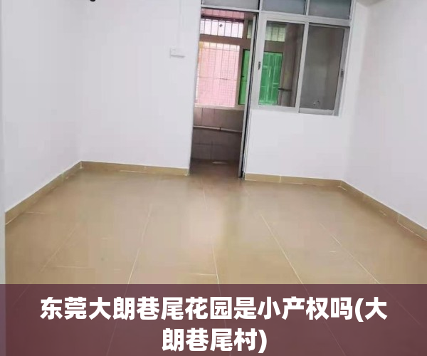 东莞大朗巷尾花园是小产权吗(大朗巷尾村)