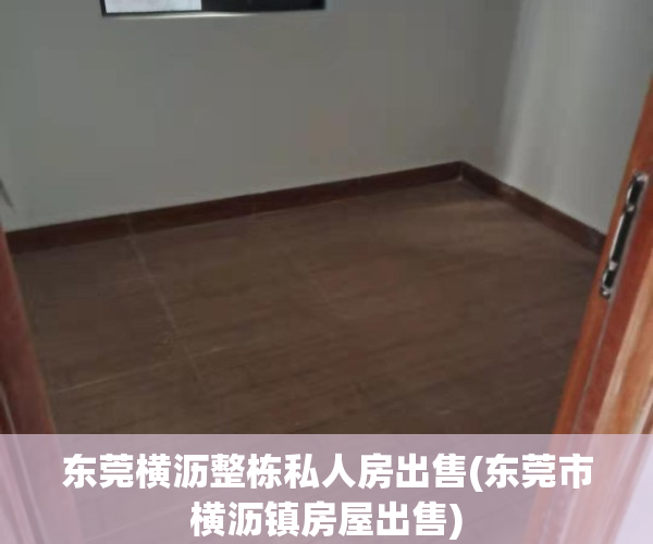 东莞横沥整栋私人房出售(东莞市横沥镇房屋出售)
