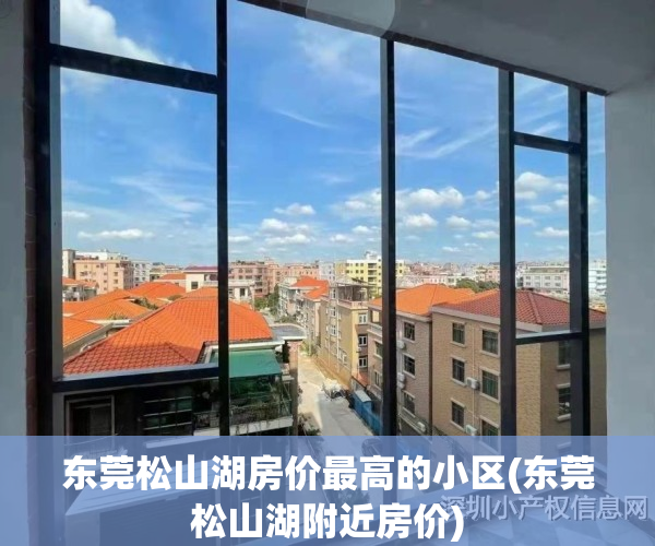东莞松山湖房价最高的小区(东莞松山湖附近房价)