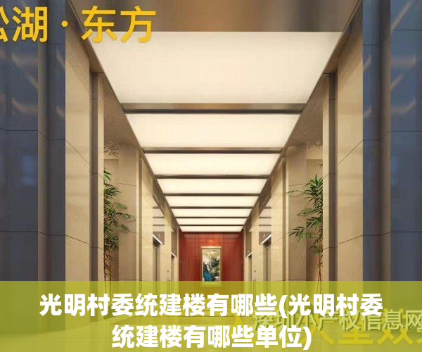 光明村委统建楼有哪些(光明村委统建楼有哪些单位)
