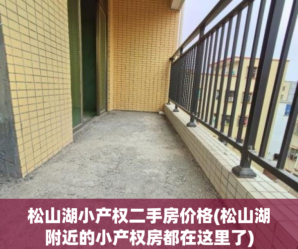 松山湖小产权二手房价格(松山湖附近的小产权房都在这里了)