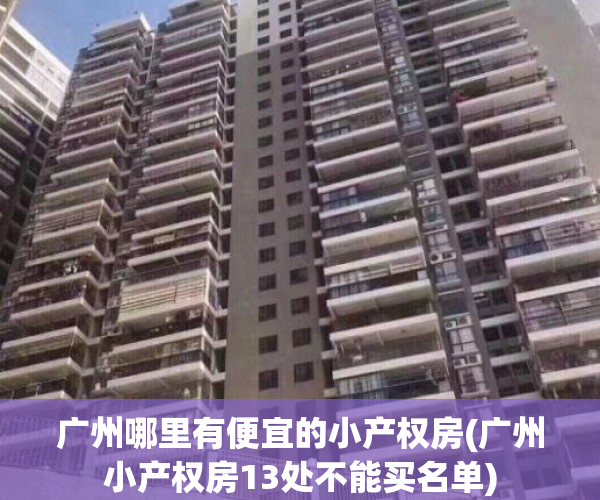 广州哪里有便宜的小产权房(广州小产权房13处不能买名单)