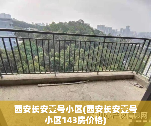 西安长安壹号小区(西安长安壹号小区143房价格)