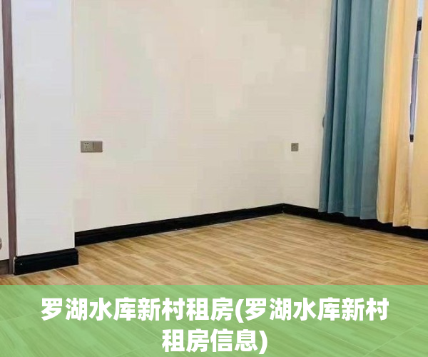 罗湖水库新村租房(罗湖水库新村租房信息)