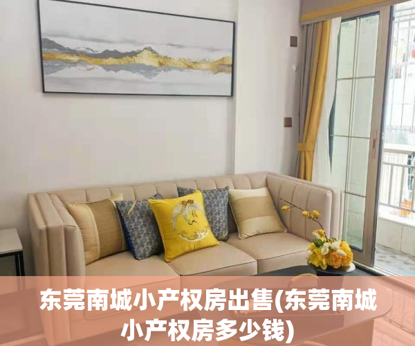 东莞南城小产权房出售(东莞南城小产权房多少钱)
