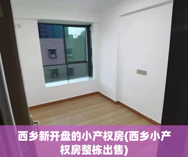 西乡新开盘的小产权房(西乡小产权房整栋出售)