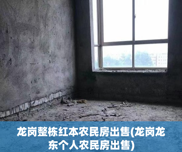 龙岗整栋红本农民房出售(龙岗龙东个人农民房出售)