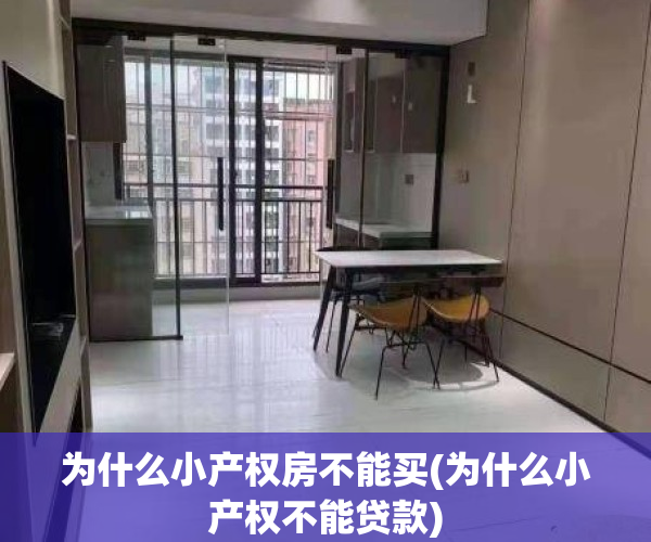 为什么小产权房不能买(为什么小产权不能贷款)
