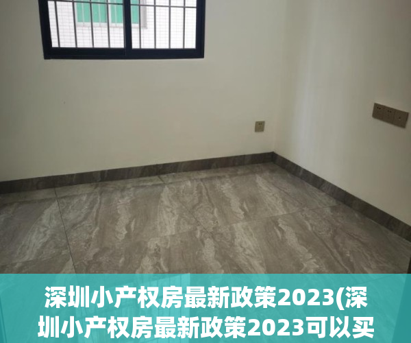 深圳小产权房最新政策2023(深圳小产权房最新政策2023可以买卖了吗?)