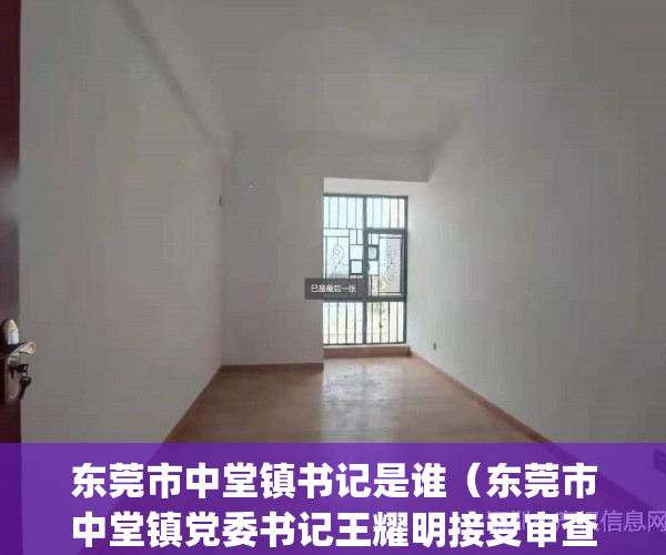 东莞市中堂镇书记是谁（东莞市中堂镇党委书记王耀明接受审查调查）(东莞市中堂镇主要领导)