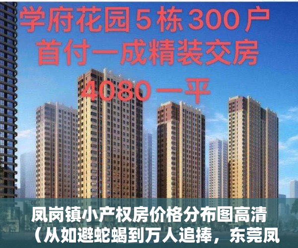 凤岗镇小产权房价格分布图高清（从如避蛇蝎到万人追捧，东莞凤岗小产权房为何能实现如此大的反转？）