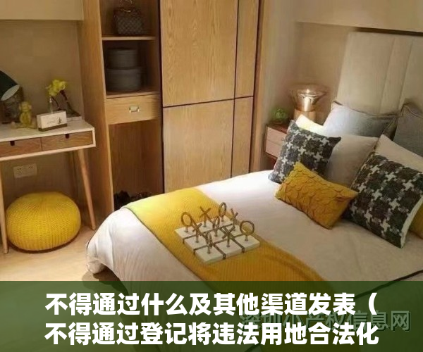 不得通过什么及其他渠道发表（不得通过登记将违法用地合法化 自然资源部再次为小产权房定调）