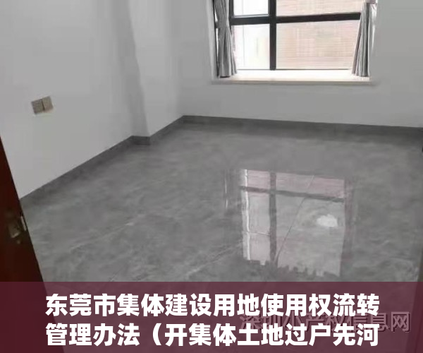 东莞市集体建设用地使用权流转管理办法（开集体土地过户先河！莞城第一教师村业主过户难题解决了）