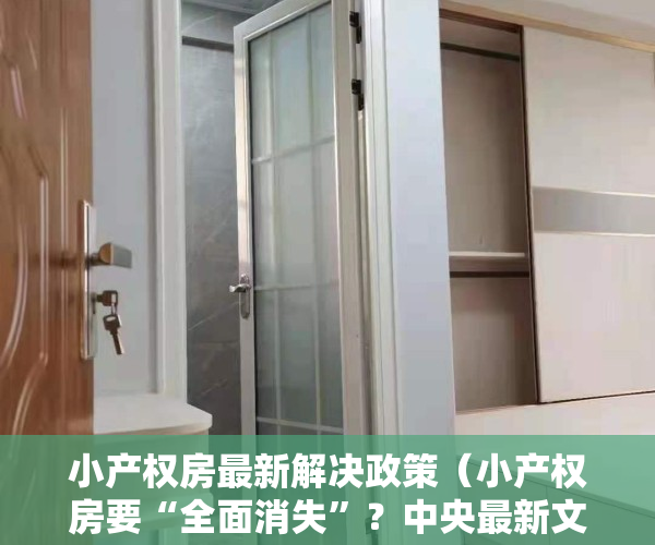 小产权房最新解决政策（小产权房要“全面消失”？中央最新文件“释放信号”，该懂了）